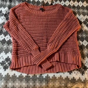 Express Knit Sweater in Warm Pink